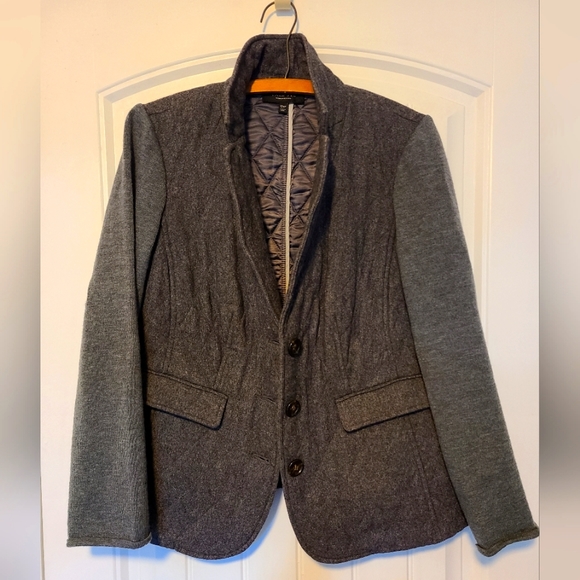 Talbots Wool Grey Blend Blazer size 12p - Picture 1 of 6